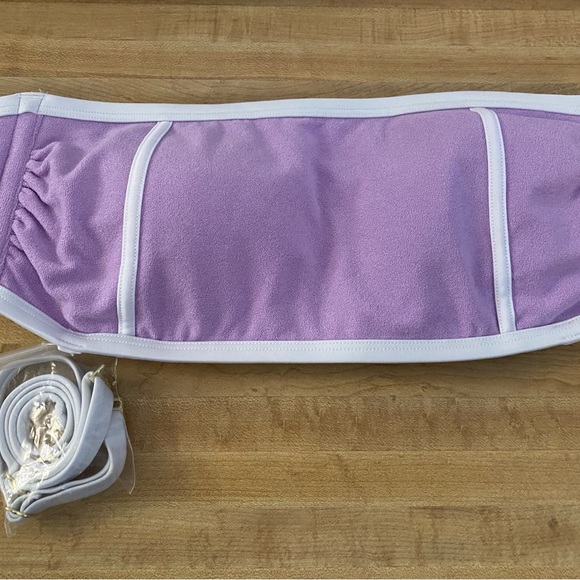 New with Tags Ladies “Kona Sol “ Swim Suit Top. Medium(8-10).Purple.Padded - Picture 2 of 8